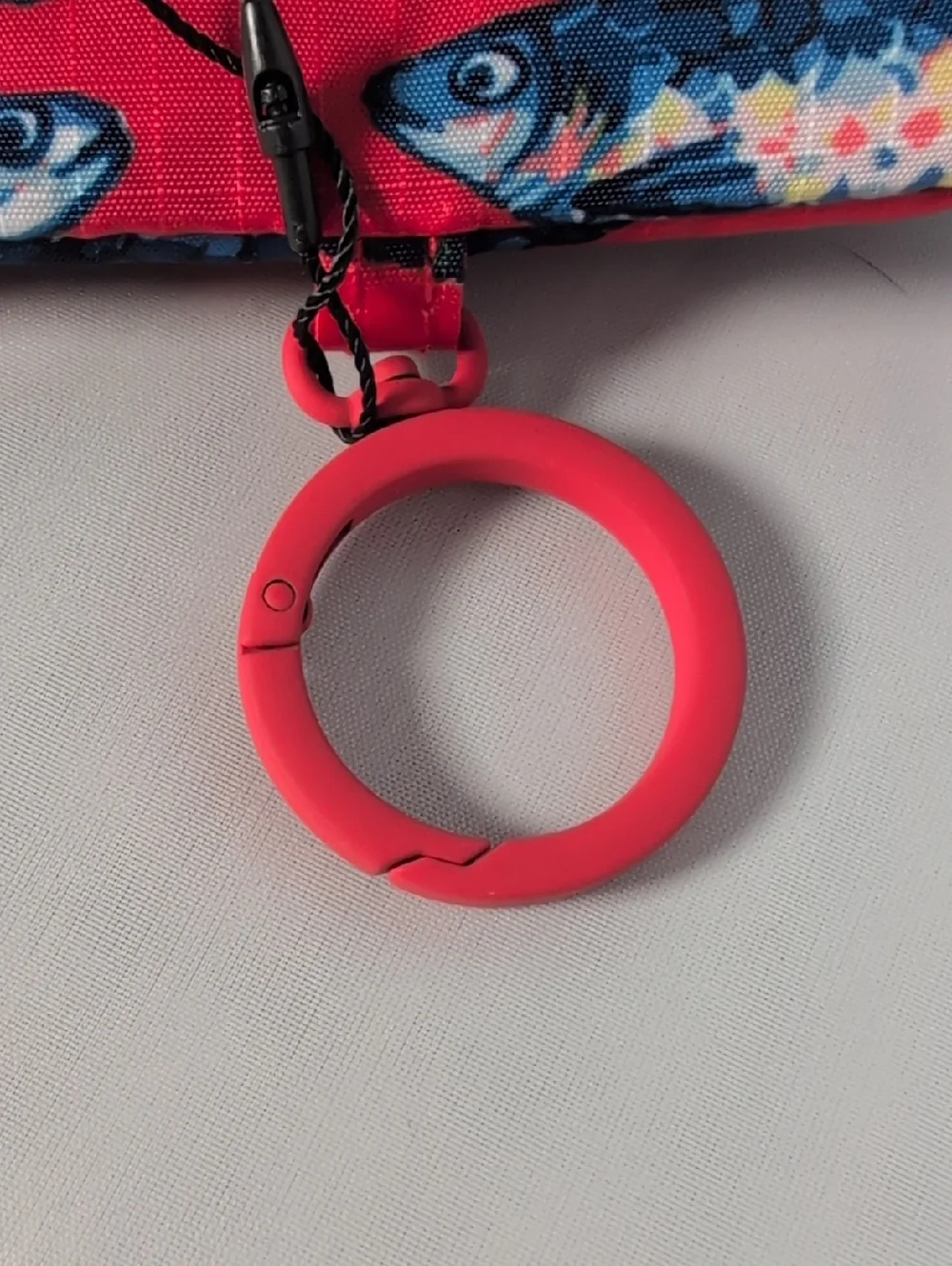 Vera Bradley Outlet Ripstop Essential Reusable Tote Bag Charm Clip in Fish Tale